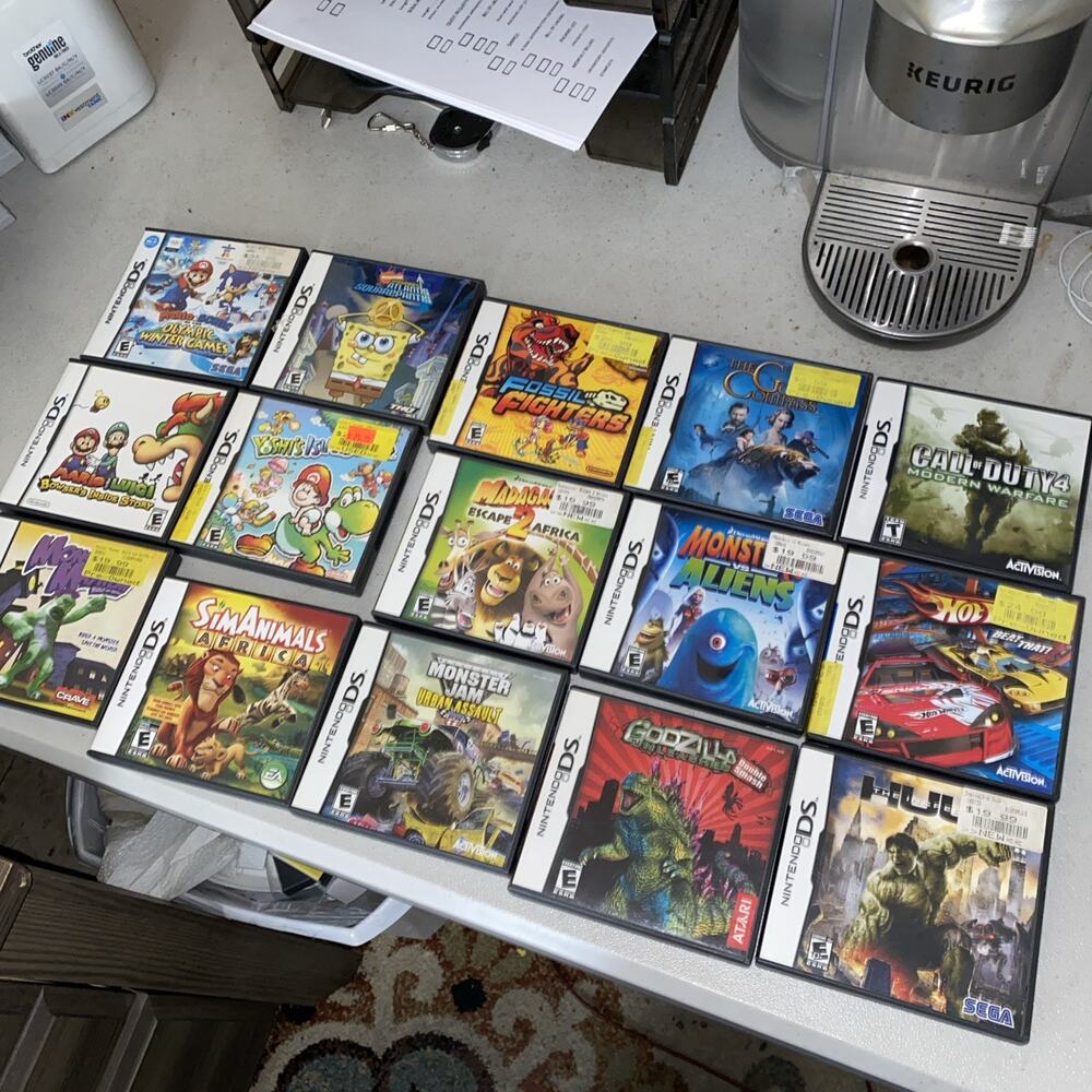 LOT OF 15 NINTENDO DS/3DS CASES AND MANUALS ONLY - NO GAMES